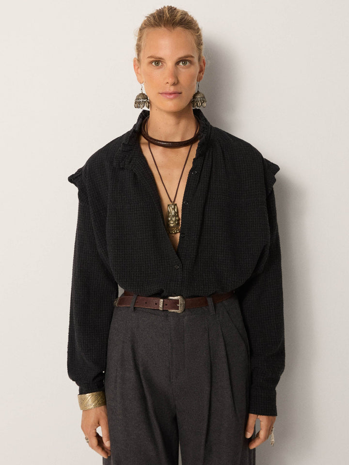 Capucine Blouse - Vichy Ash