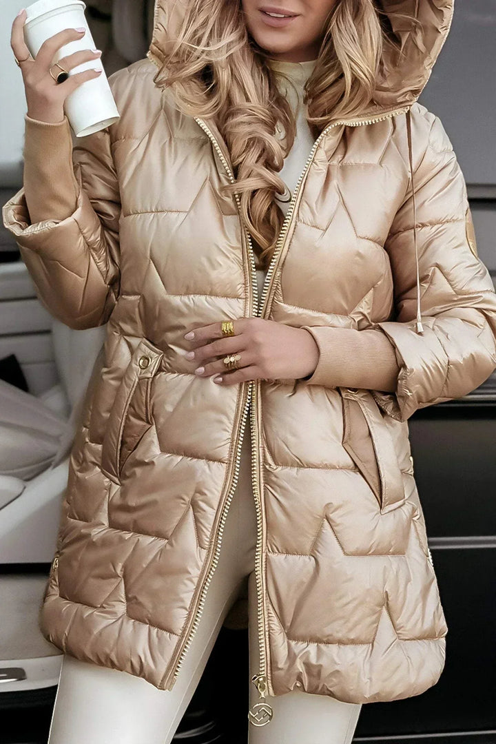 Chiara | Long, Warm Padded Jacket with Cozy Hood