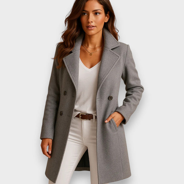 Olivia™ | Classic Double-Breasted Wool Coat